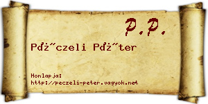 Péczeli Péter névjegykártya
